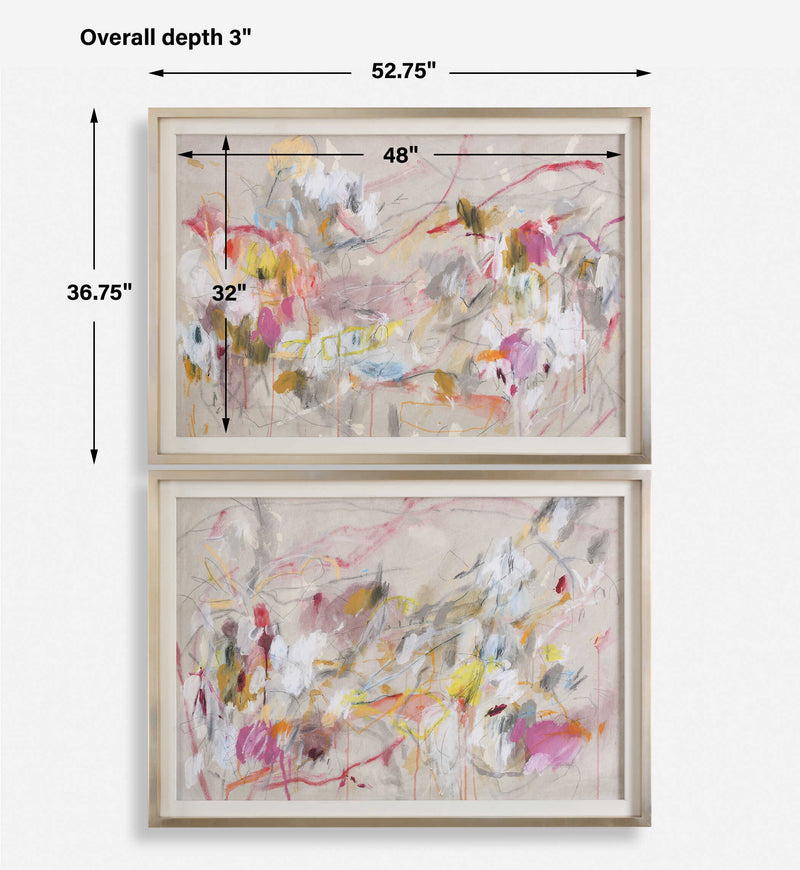 Uttermost Metropolitan Rush Abstract Prints Set/2
