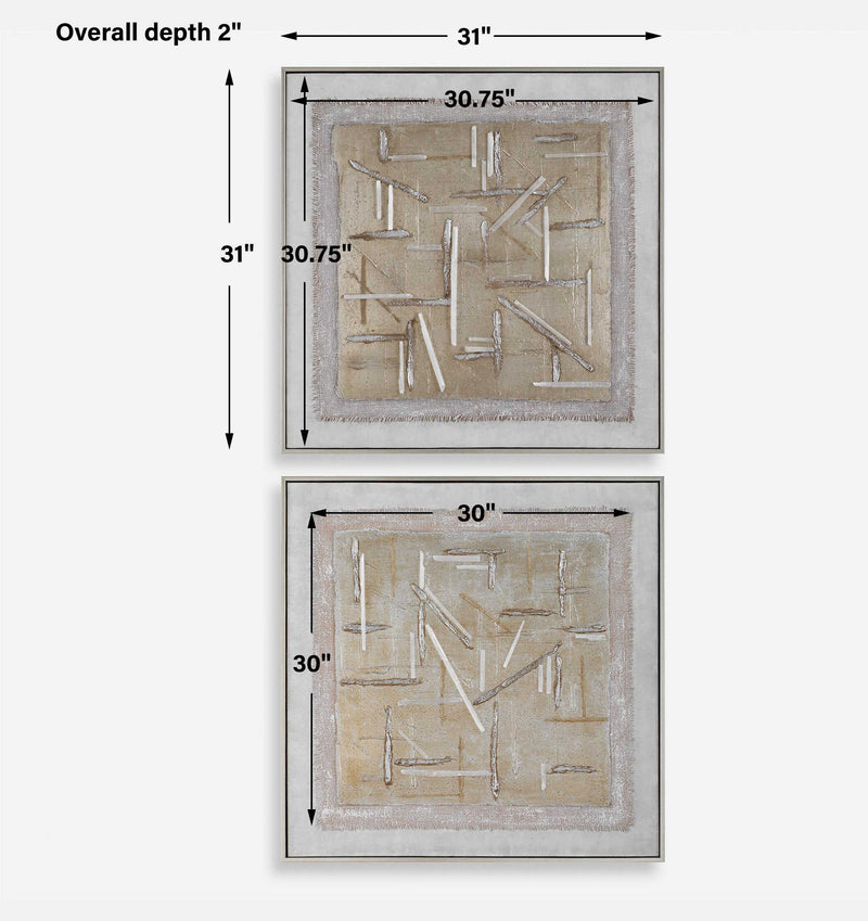 Uttermost Unpredictable Hand Painted Canvases Set/2