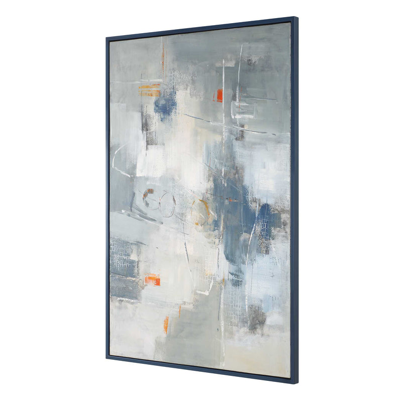Uttermost Blueprint Hand Painted Modern Art