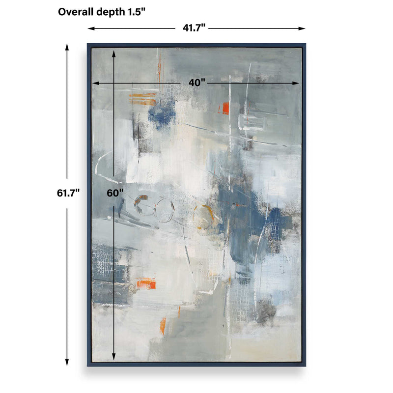 Uttermost Blueprint Hand Painted Modern Art
