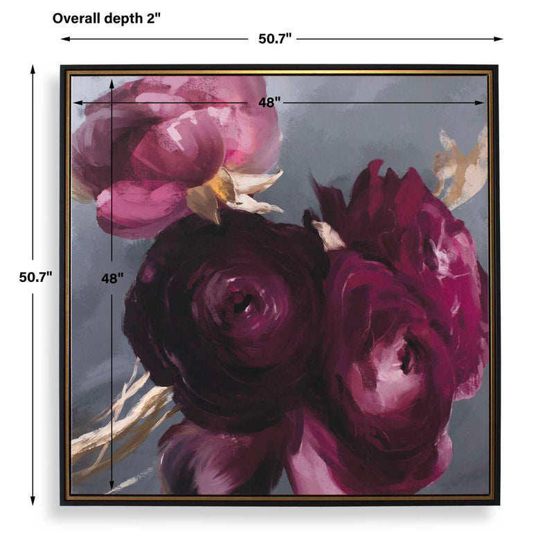 Uttermost Plum Ranculus Framed Floral Art