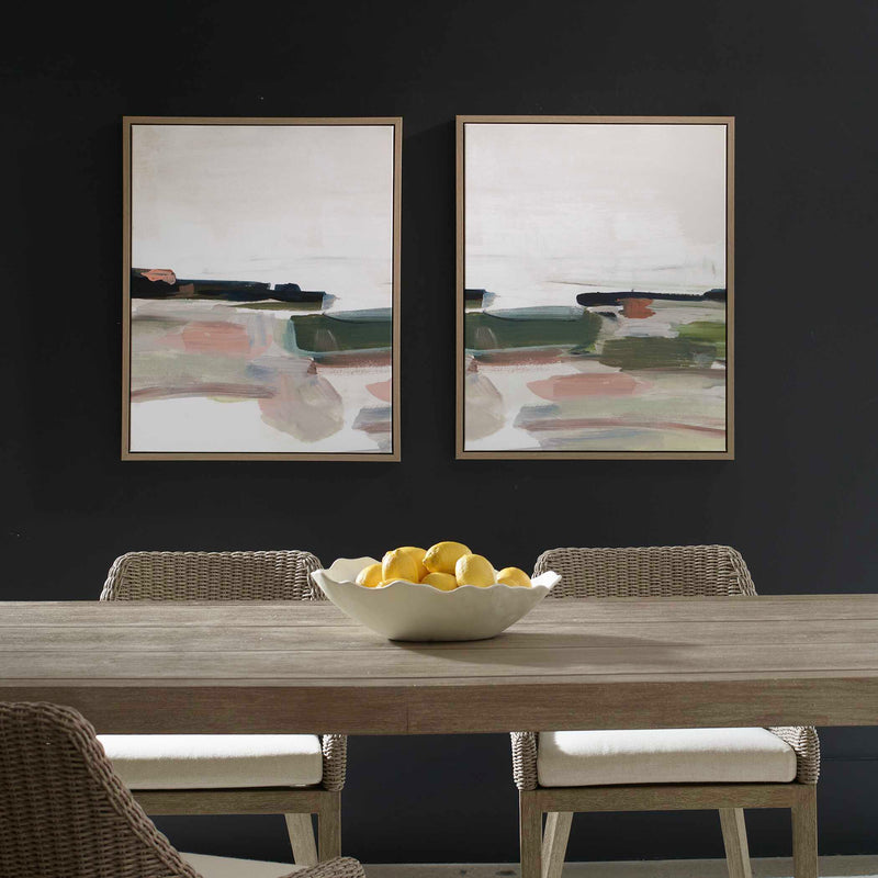 Uttermost Just Peaking Framed Abstract Prints Set/2