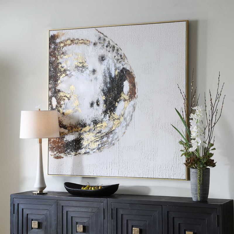 Uttermost Moon Landing Hand Painted Abstract Art