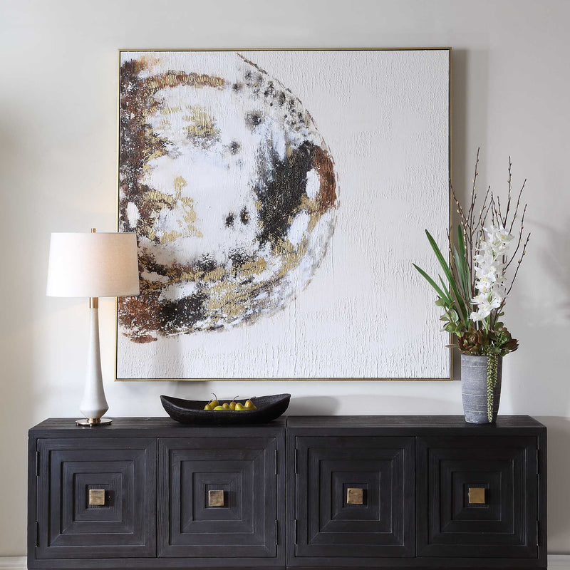 Uttermost Moon Landing Hand Painted Abstract Art