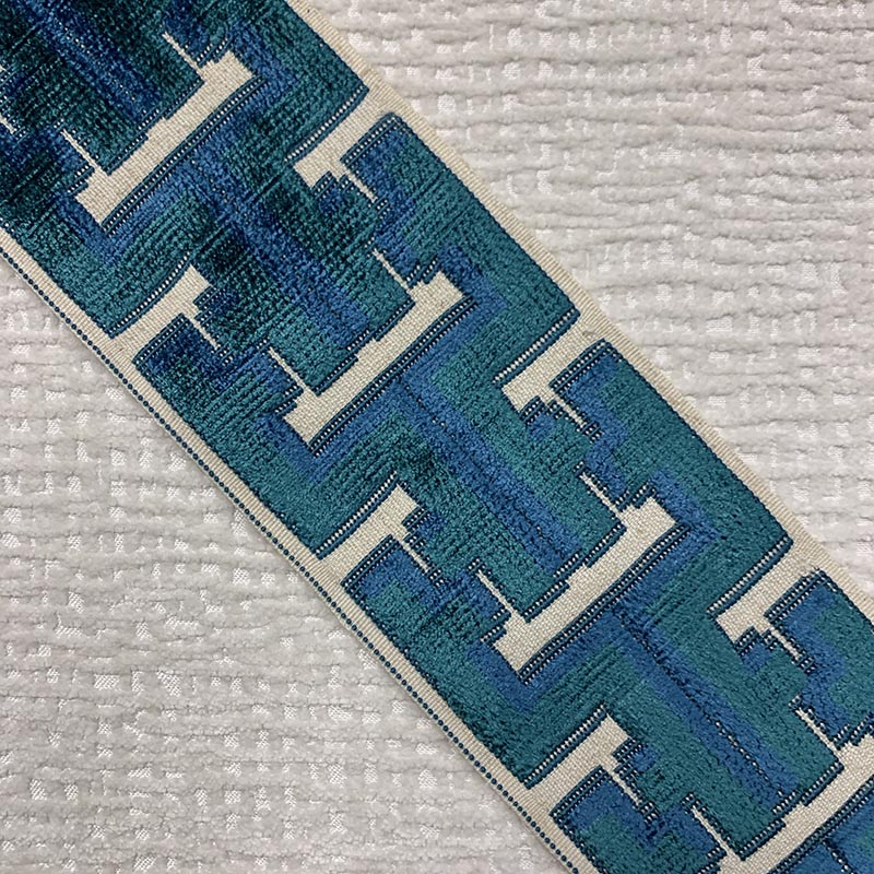 BANKS TAPE - AQUA - Mag Fabrics - Trim By The Yard