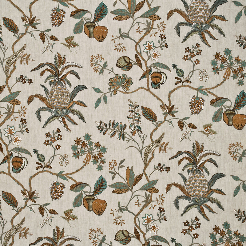 G P & J BAKER - EXOTIC PINEAPPLE LINEN- SAGE/DOVE - Fabric by the Yard SAGE/DOVE