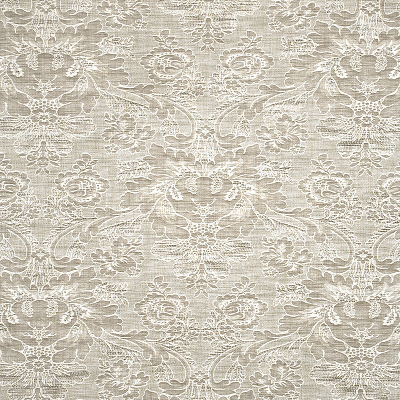 G P & J BAKER - HARTBURY DAMASK- IVORY - Fabric by the Yard IVORY