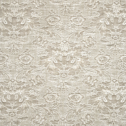 G P & J BAKER - HARTBURY DAMASK- IVORY - Fabric by the Yard IVORY