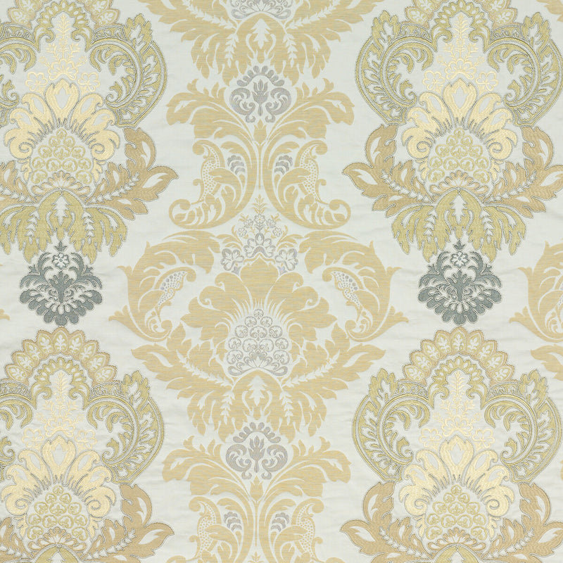 G P & J BAKER - WATERFORD DAMASK- BRONZE/NATURAL - Fabric by the Yard BRONZE/NATURAL