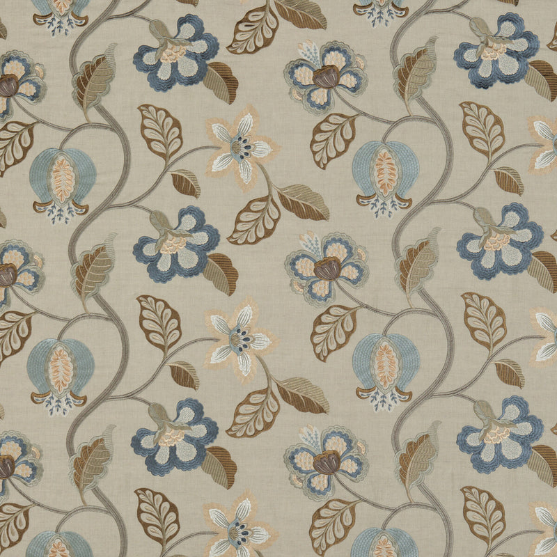 G P & J BAKER - ELVASTON- INDIGO - Fabric by the Yard INDIGO