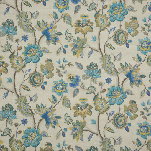 G P & J BAKER - DRYDEN- TEAL/GILT - Fabric by the Yard TEAL/GILT