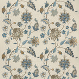 G P & J BAKER - BAKER'S INDIENNE EMBROIDERY- SOFT BLUE - Fabric by the Yard