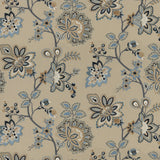 G P & J BAKER - BURFORD EMBROIDERY- BLUE - Fabric by the Yard