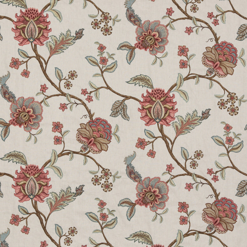G P & J BAKER - SUDBURY- RED - Fabric by the Yard RED