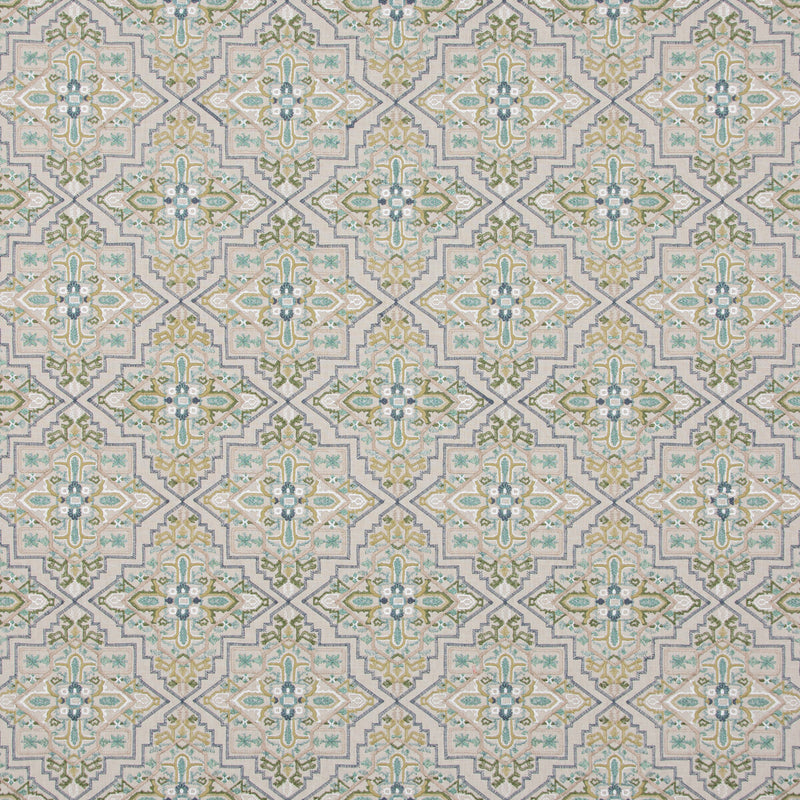 G P & J BAKER - BENAKI- AQUA - Fabric by the Yard AQUA