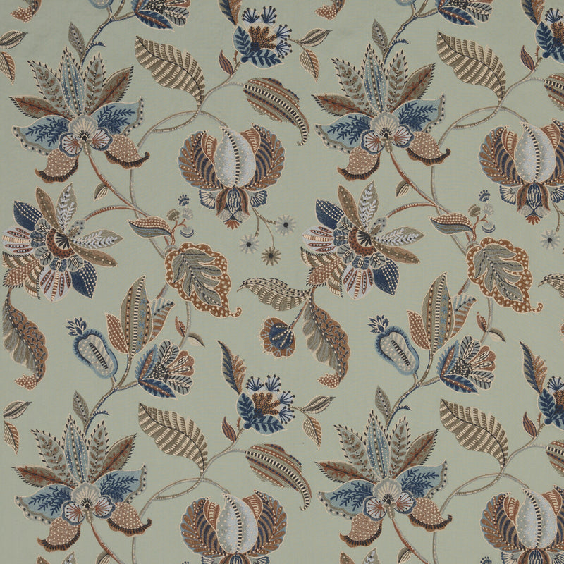 G P & J BAKER - DURBAR- AQUA - Fabric by the Yard AQUA
