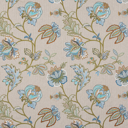 G P & J BAKER - AGRA- TEAL - Fabric by the Yard TEAL