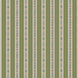 G P & J BAKER - ASHLAR STRIPE- EMERALD - Fabric by the Yard