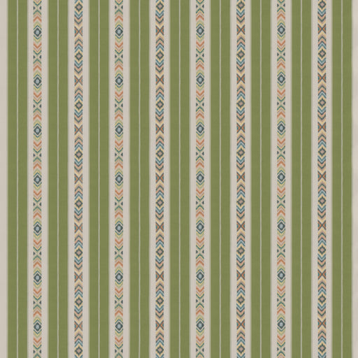 G P & J BAKER - ASHLAR STRIPE- EMERALD - Fabric by the Yard EMERALD