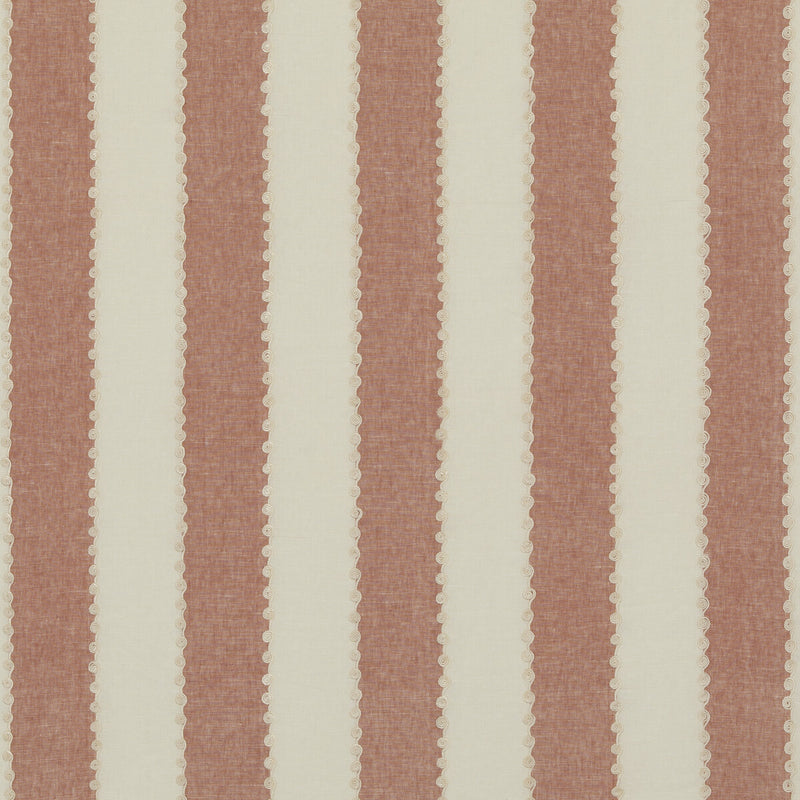 G P & J BAKER - ASHMORE STRIPE- RED - Fabric by the Yard RED