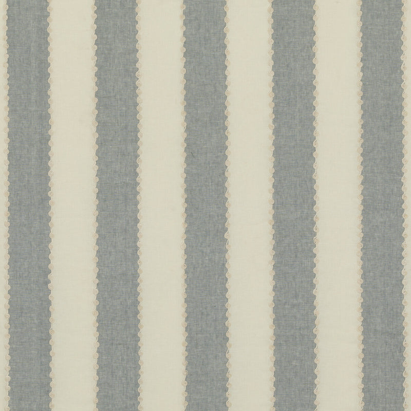 G P & J BAKER - ASHMORE STRIPE- BLUE - Fabric by the Yard BLUE