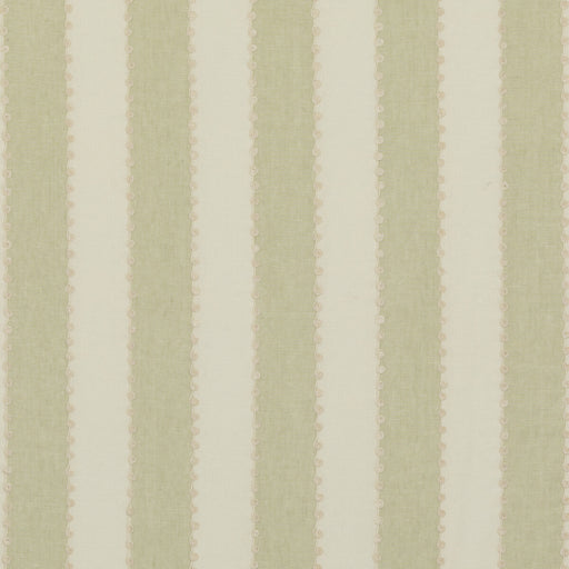 G P & J BAKER - ASHMORE STRIPE- GREEN - Fabric by the Yard GREEN
