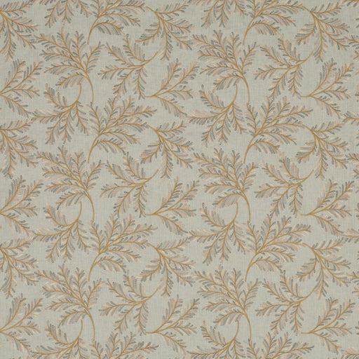 G P & J BAKER - CHELSEA FERN- AQUA/BRONZE - Fabric by the Yard AQUA/BRONZE