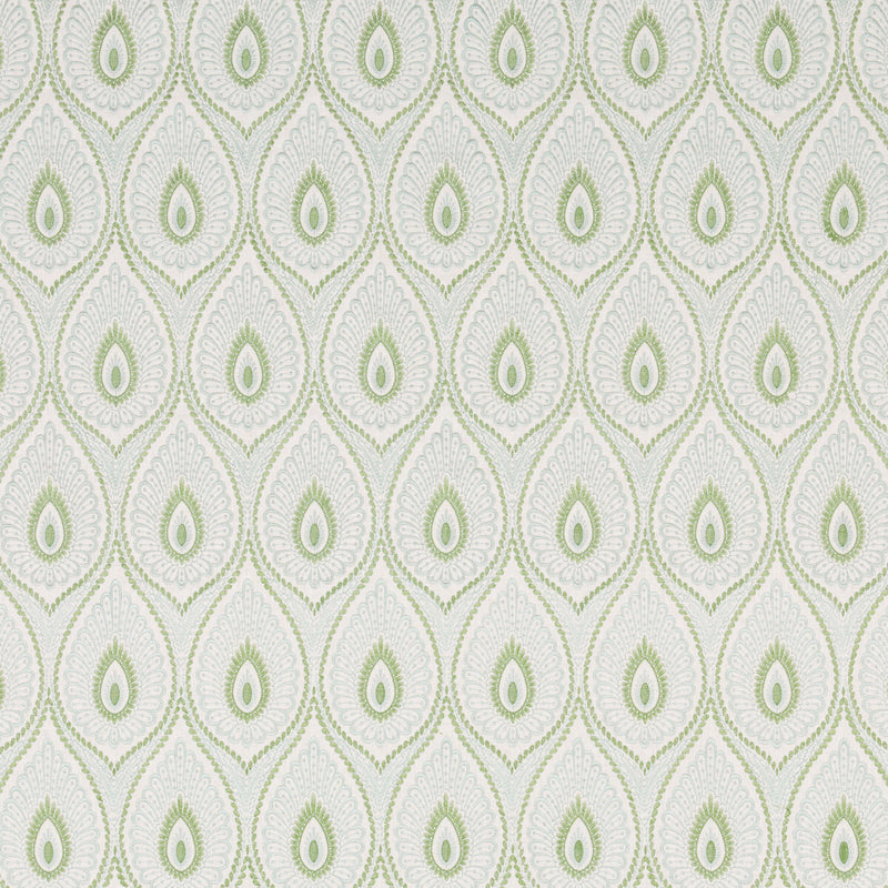 G P & J BAKER - ASHMORE- AQUA/GREEN - Fabric by the Yard AQUA/GREEN