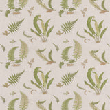G P & J BAKER - FERNS EMBROIDERY- GREEN/NATURAL - Fabric by the Yard