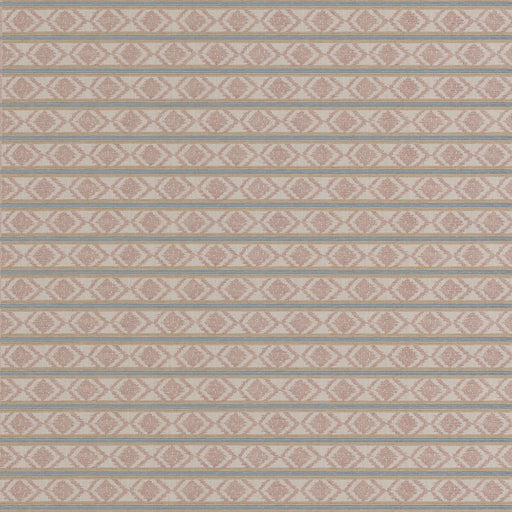 G P & J BAKER - BURFORD STRIPE- CORAL/AQUA - Fabric by the Yard CORAL/AQUA