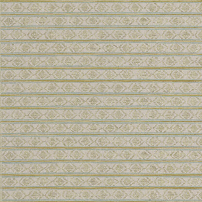 G P & J BAKER - BURFORD STRIPE- AQUA/GREEN - Fabric by the Yard AQUA/GREEN