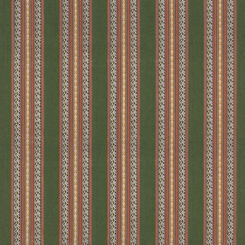 G P & J BAKER - WORLDS APART- GREEN/CORAL - Fabric by the Yard GREEN/CORAL
