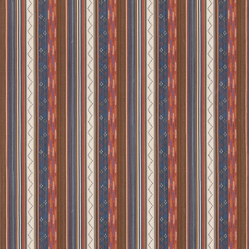 G P & J BAKER - RUNAWAY- CORAL/INDIGO - Fabric by the Yard CORAL/INDIGO