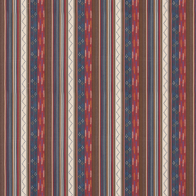 G P & J BAKER - RUNAWAY- INDIGO/RED - Fabric by the Yard INDIGO/RED