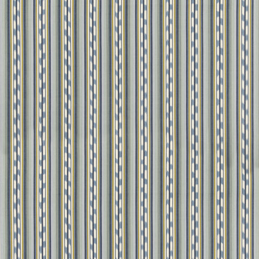 G P & J BAKER - HALKI STRIPE- TEAL/OCHRE - Fabric by the Yard TEAL/OCHRE