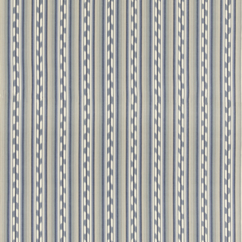 G P & J BAKER - HALKI STRIPE- BLUE - Fabric by the Yard BLUE