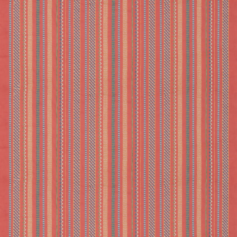 G P & J BAKER - TUDOR STRIPE- RED - Fabric by the Yard RED
