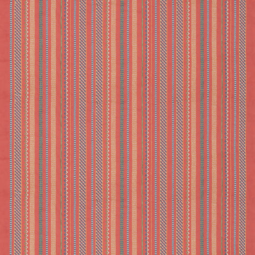 G P & J BAKER - TUDOR STRIPE- RED - Fabric by the Yard RED