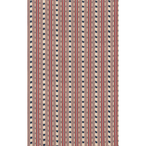 G P & J BAKER - BASIL STRIPE- RED/INDIGO - Fabric by the Yard RED/INDIGO