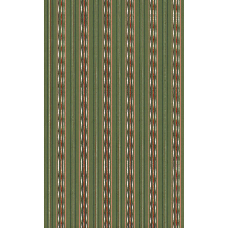 G P & J BAKER - RUFUS STRIPE- GREEN - Fabric by the Yard GREEN