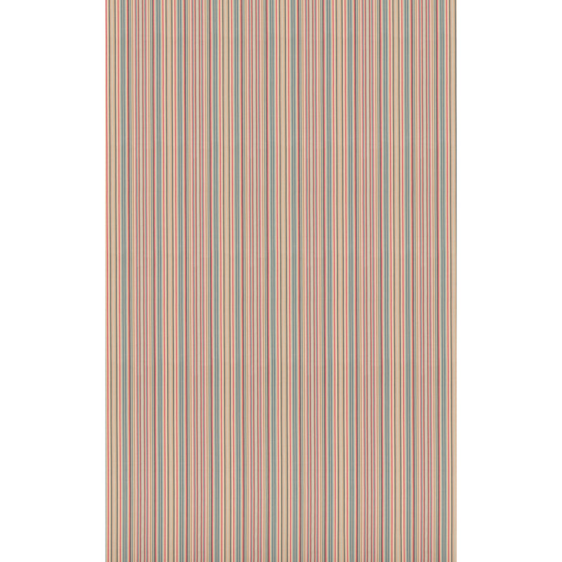 G P & J BAKER - LUNA STRIPE- TEAL/RED - Fabric by the Yard TEAL/RED