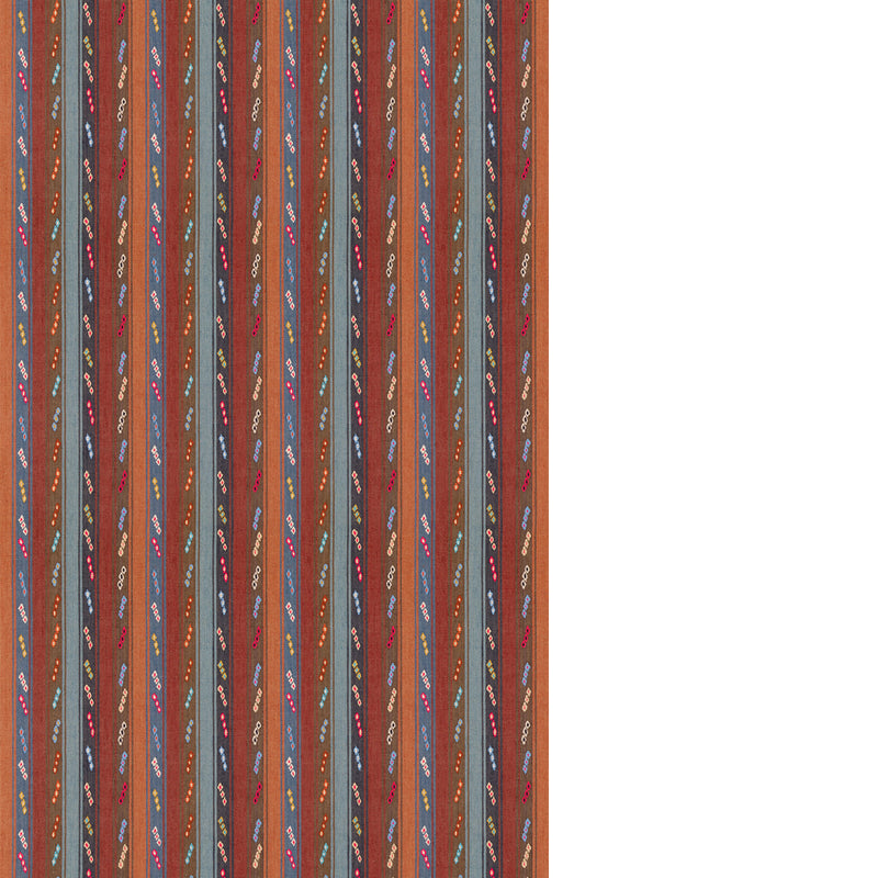 G P & J BAKER - TIP TOE- INDIGO/CHOCOLATE - Fabric by the Yard INDIGO/CHOCOLATE
