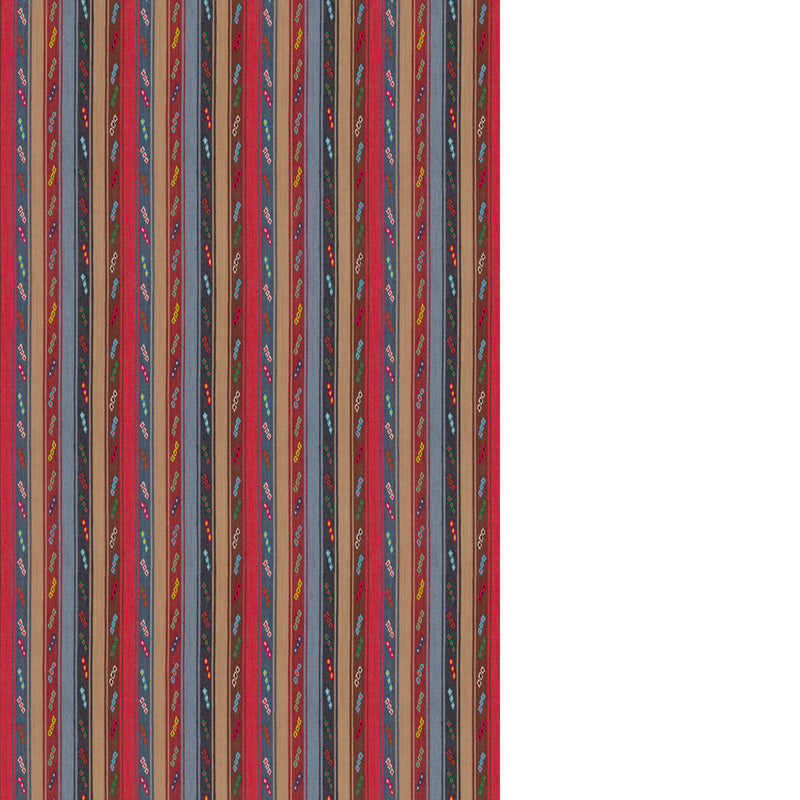 G P & J BAKER - TIP TOE- CRIMSON/BLUE - Fabric by the Yard CRIMSON/BLUE