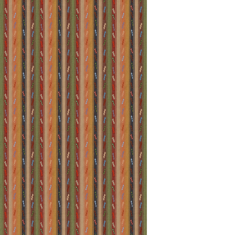 G P & J BAKER - TIP TOE- EARTH/INDIGO - Fabric by the Yard EARTH/INDIGO