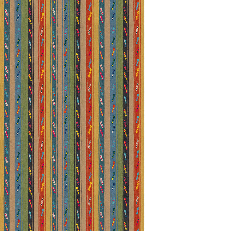 G P & J BAKER - TIP TOE- TEAL/SPICE - Fabric by the Yard TEAL/SPICE