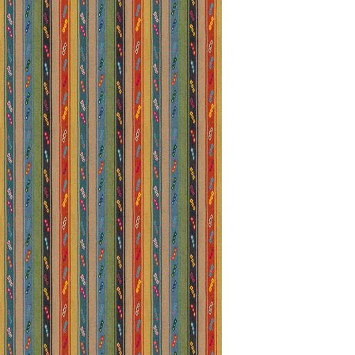 G P & J BAKER - TIP TOE- TEAL/SPICE - Fabric by the Yard TEAL/SPICE