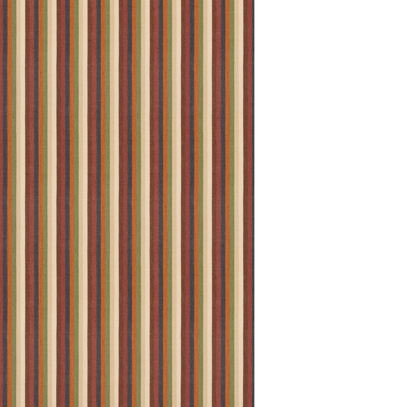 G P & J BAKER - TIM'S RUG- INDIGO/CHOCOLATE - Fabric by the Yard INDIGO/CHOCOLATE