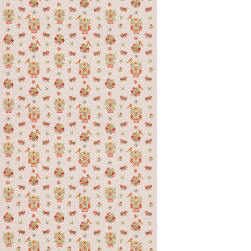 G P & J BAKER - ROAR STITCH- GREEN - Fabric by the Yard GREEN