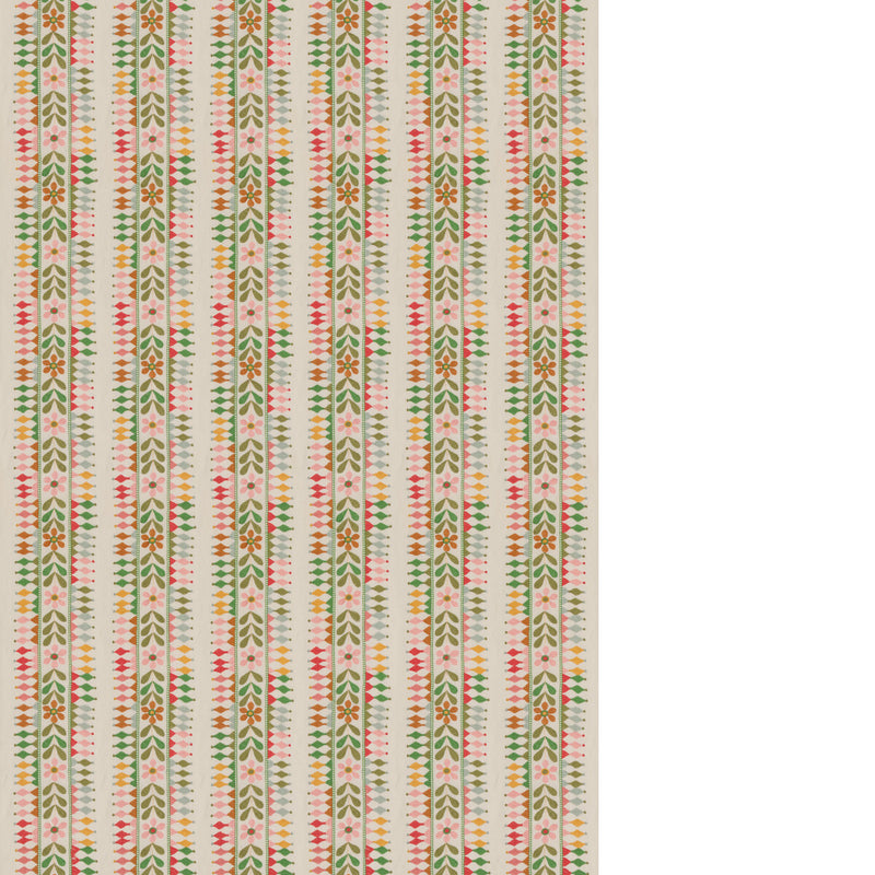 G P & J BAKER - FLOWER POT- GREEN - Fabric by the Yard GREEN