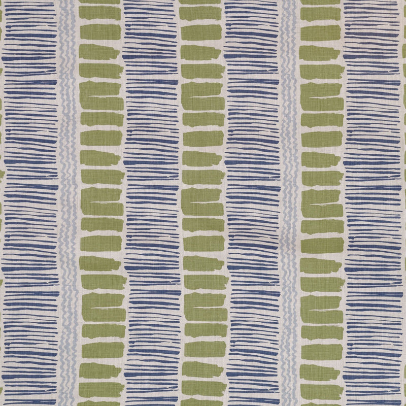 LEE JOFA - SALTAIRE- LIME/INDIGO/BLUE - Fabric by the Yard LIME/INDIGO/BLUE